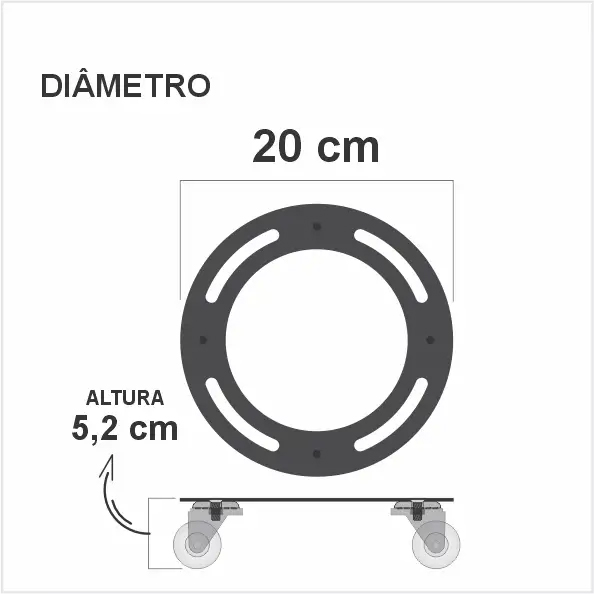 Diâmetro 20 cm