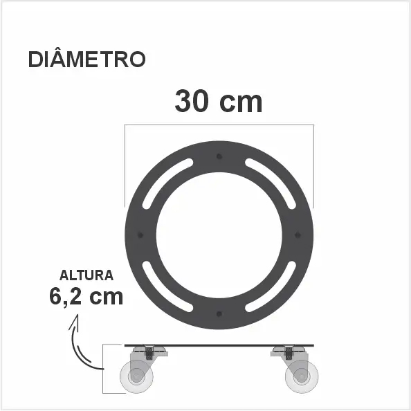 Diâmetro 30 cm