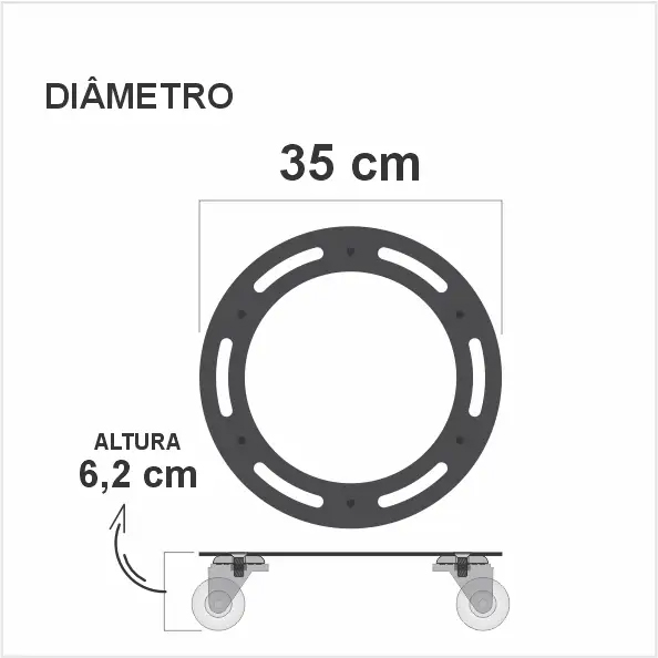 Diâmetro 35 cm