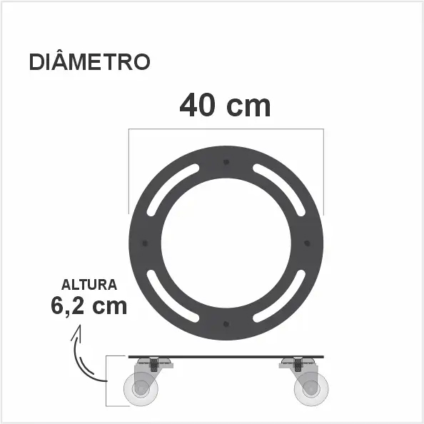 Diâmetro 40 cm