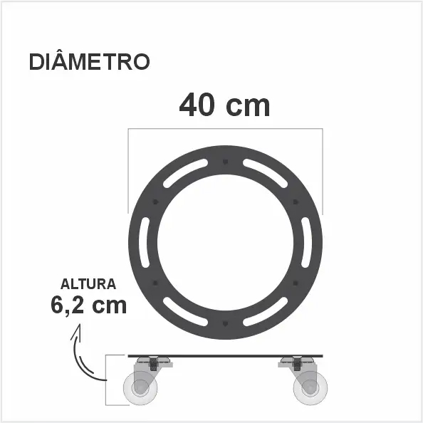 Diâmetro 40 cm