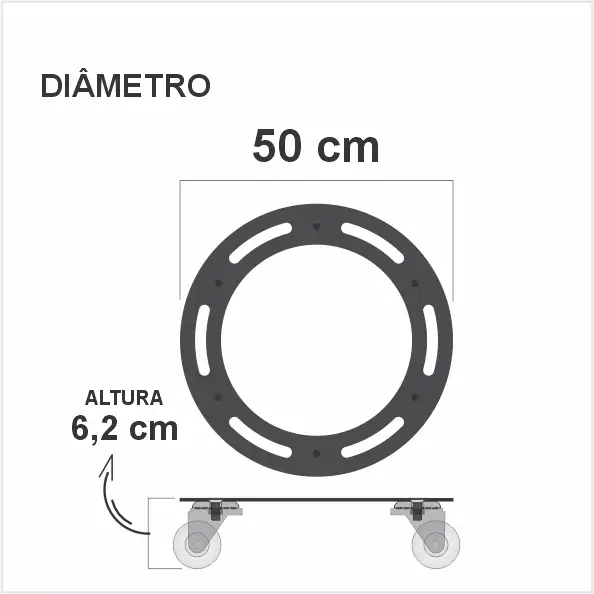 Diâmetro 50 cm
